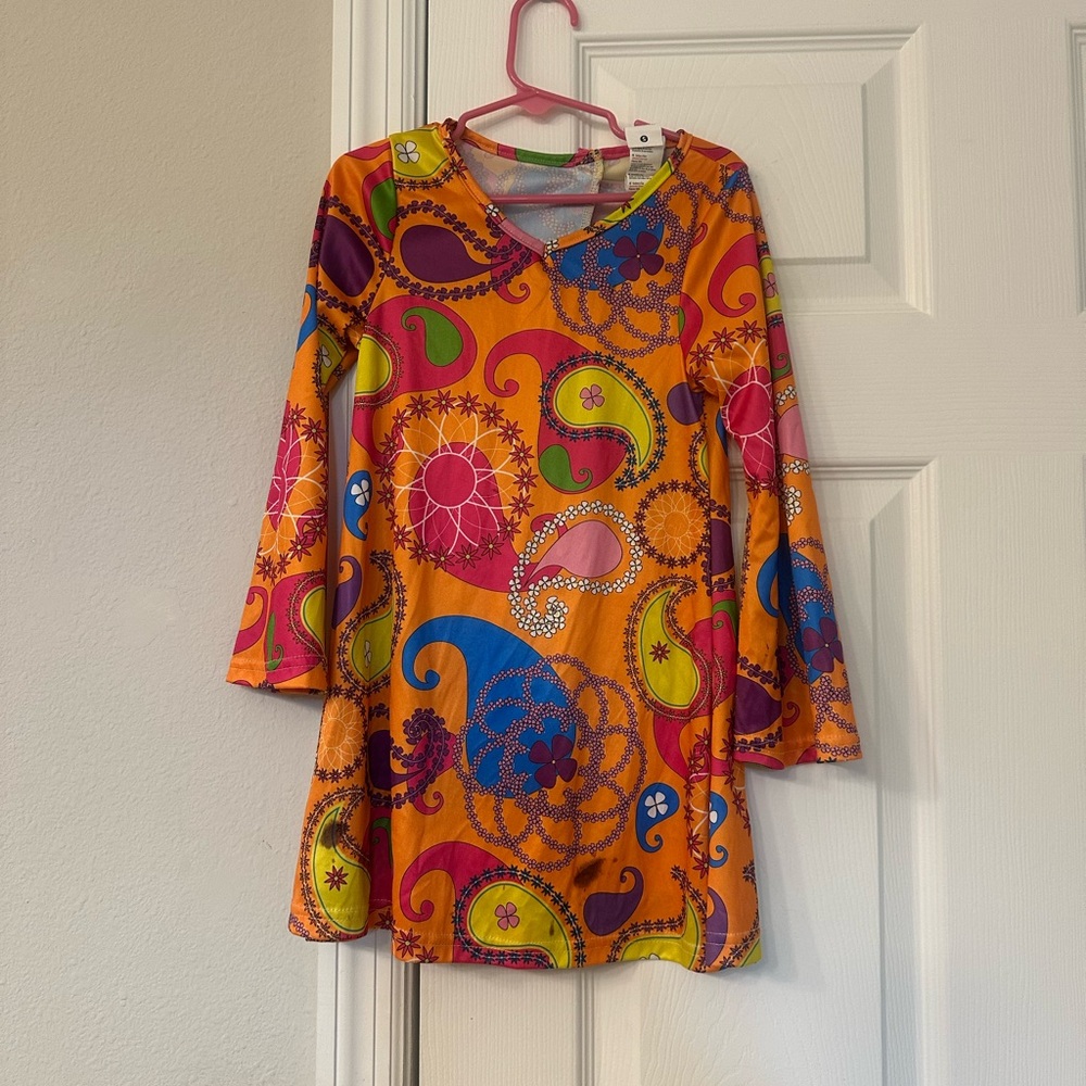 Colorful 60’s Kids Halloween Costume Dress